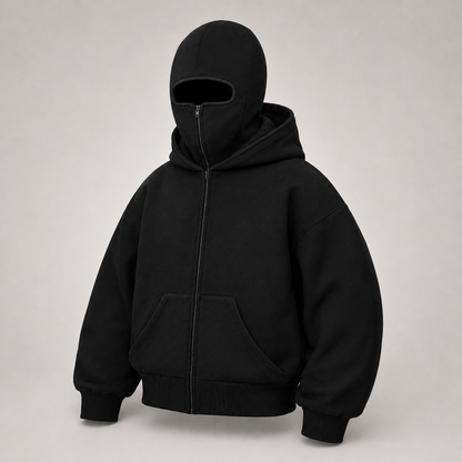 Hoodie Motero con Pasamontañas